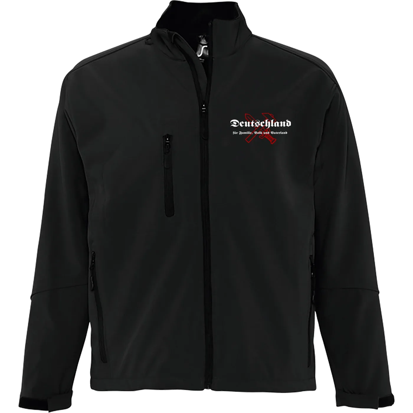 Bestickte Damen Softshelljacke "3-lagig" - Deutschland für Familie, Volk und Vaterland