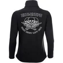 Bestickte Damen Softshelljacke "2-lagig" - Anti-Antifa Rückseite