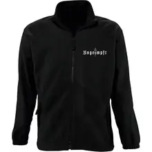 Bestickte Herren Standard Fleecejacke - Ungeimpft, Einfarbig Vorderseite