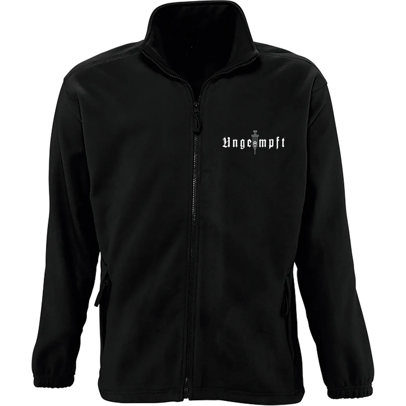 Bestickte Herren Standard Fleecejacke - Ungeimpft, Einfarbig
