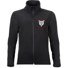Bestickte Damen Softshelljacke "2-lagig" - Lieber ein Wolf Odins als ein Lamm Gottes Vorderseite