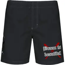 Bestickte Herren Badehose - Braun is beautiful Vorderseite
