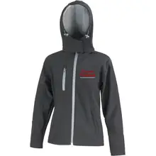 Bestickte Damen Softshell Kapuzenjacke - Blutendes Deutschland - gewählte Variante
