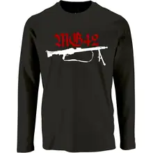 Herren Langarm Shirt - Mg42 Einigkeit, Recht und Freiheit Vorderseite