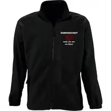 Bestickte Herren Standard Fleecejacke - Kameradschaft mehr als nur ein Wort Vorderseite