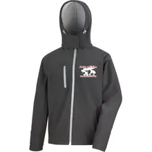 Bestickte Herren Softshell Kapuzenjacke - Ruhm und Ehre dem deutschen Soldat Vorderseite