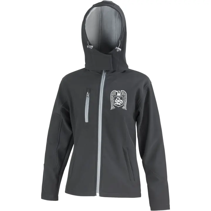 Bestickte Damen Softshell Kapuzenjacke - Skrewdriver, Adler