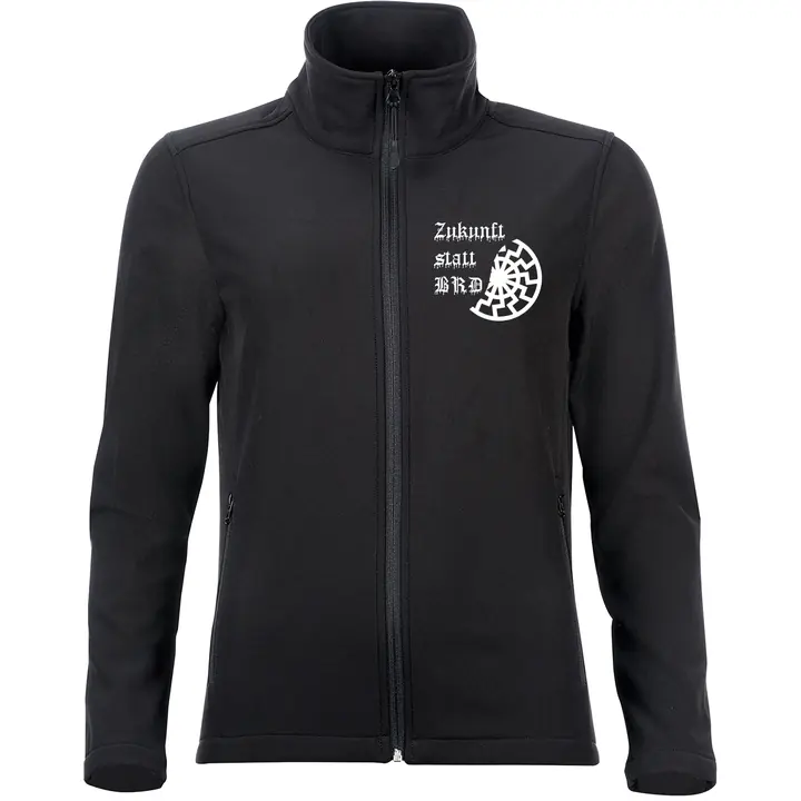 Bestickte Damen Softshelljacke "2-lagig" - Zukunft statt BRD