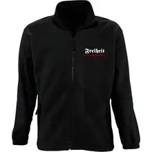 Bestickte Herren Standard Fleecejacke - Freiheit Vorderseite