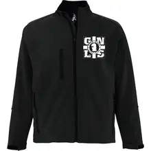 Bestickte Herren Softshelljacke "3-lagig" - GNLS, Kreuz Vorderseite