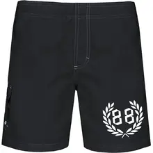 Bestickte Herren Badehose - 88, kranz Vorderseite
