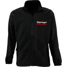 Bestickte Herren Standard Fleecejacke - Thüringer, wir bereuen nicht Vorderseite