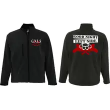 Bestickte Herren Softshelljacke "3-lagig" - GNLS, Schlagring Vorder- und Rückseite
