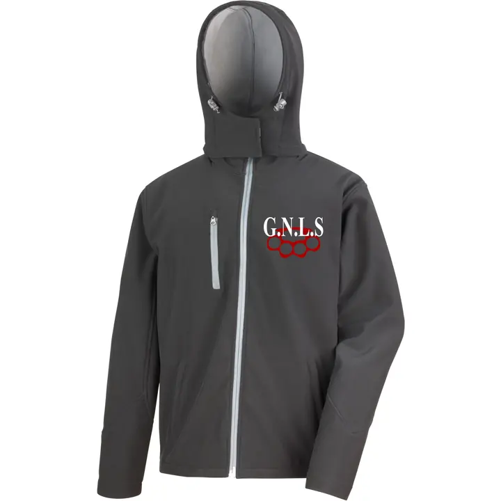 Bestickte Herren Softshell Kapuzenjacke - GNLS, Schlagring