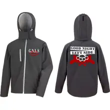Bestickte Herren Softshell Kapuzenjacke - GNLS, Schlagring - gewählte Variante