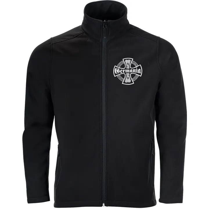 Bestickte Herren Softshelljacke "2-lagig" - Germania, Kreuz