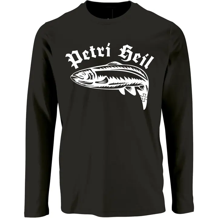 Herren Langarm Shirt - Petri Heil