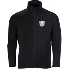 Bestickte Herren Softshelljacke "2-lagig" - Lieber ein Wolf Odins als ein Lamm Gottes Vorderseite