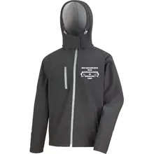 Bestickte Herren Softshell Kapuzenjacke - Bückt euch schön weiter - gewählte Variante