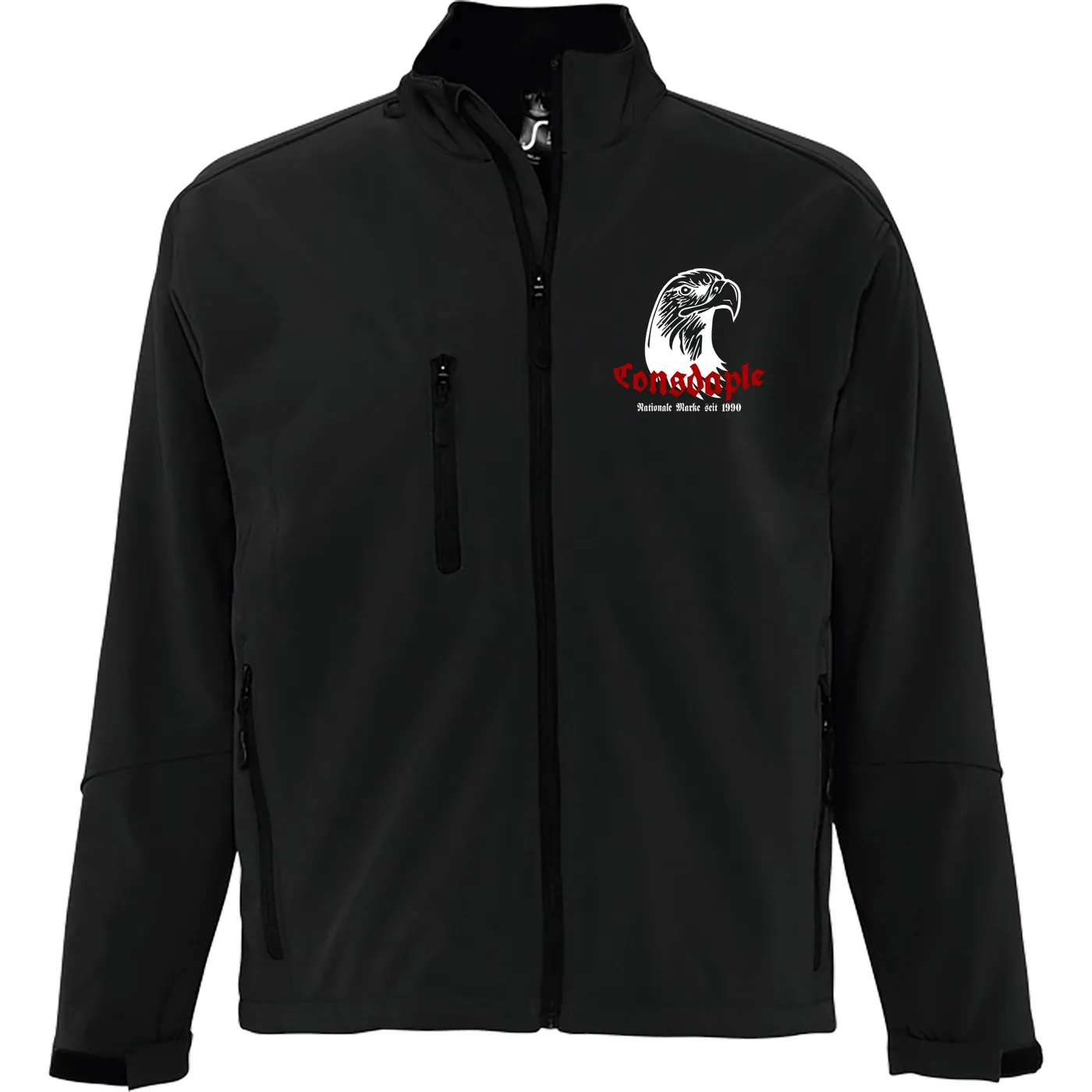 Bestickte Damen Softshelljacke "3-lagig" - Consdaple, Adlerkopf 1990