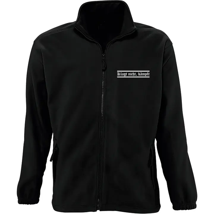 Bestickte Herren Standard Fleecejacke - Klagt nicht kämpft
