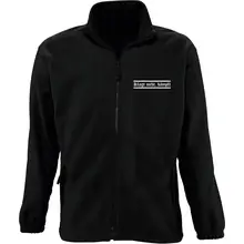 Bestickte Herren Standard Fleecejacke - Klagt nicht kämpft Vorderseite