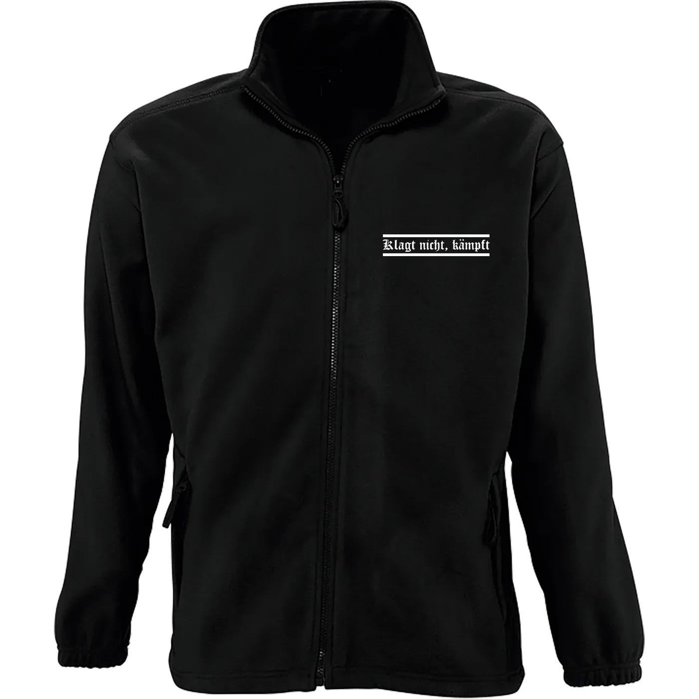 Bestickte Herren Standard Fleecejacke - Klagt nicht kämpft