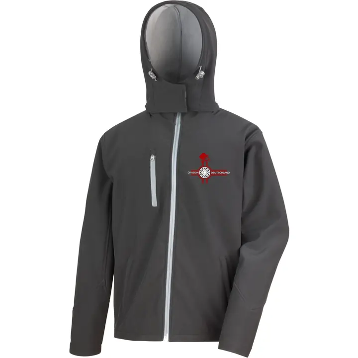 Bestickte Herren Softshell Kapuzenjacke - Divison Deutschland