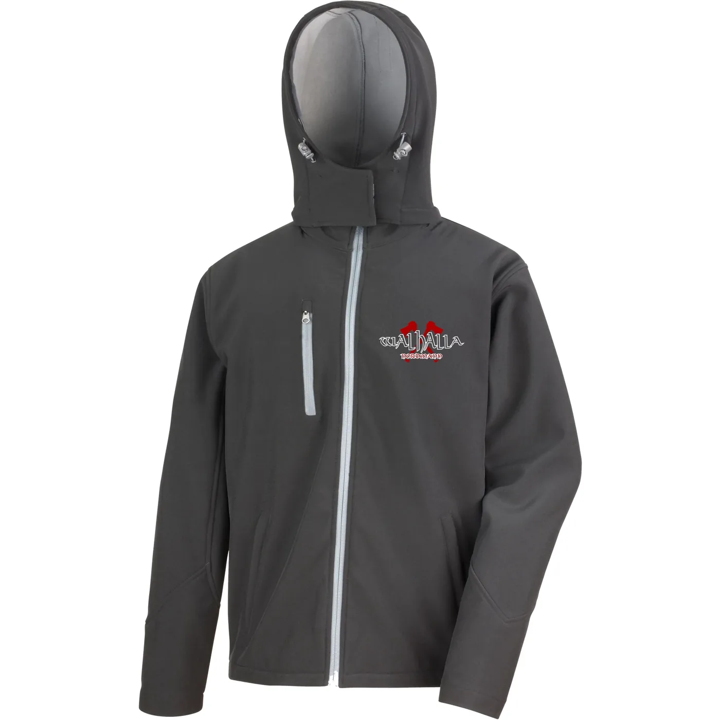 Bestickte Herren Softshell Kapuzenjacke - Walhalla, Nordmann
