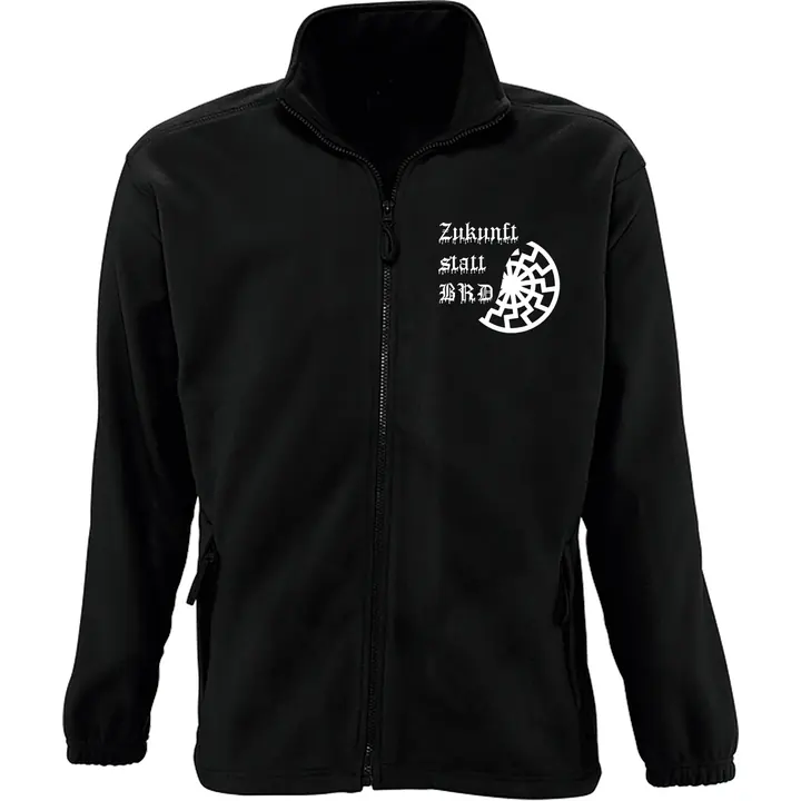 Bestickte Herren Standard Fleecejacke - Zukunft statt BRD