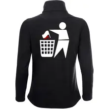 Bestickte Damen Softshelljacke "2-lagig" - Keinen Bock auf Zecken Rückseite