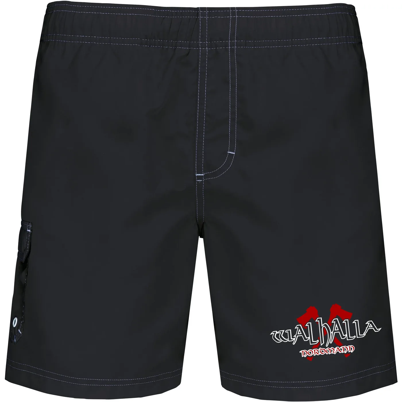 Bestickte Herren Badehose - Walhalla, Nordmann