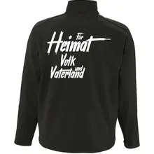 Bestickte Damen Softshelljacke "3-lagig" - Nationalist für Heimat, Volk und Vaterland Rückseite