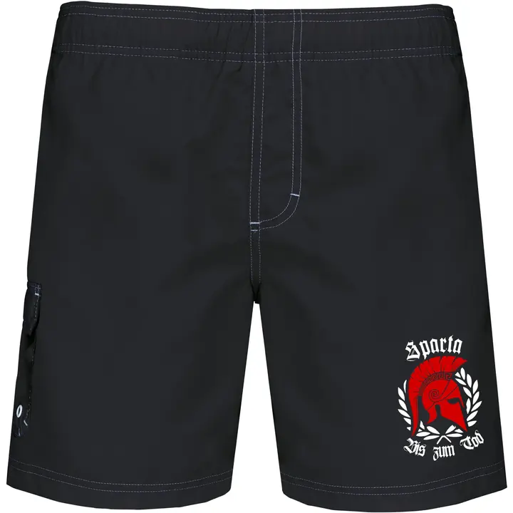 Bestickte Herren Badehose - Sparta, bis zum Tod