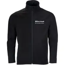 Bestickte Herren Softshelljacke "2-lagig" - Widerstand lässt sich nicht verbieten Vorderseite