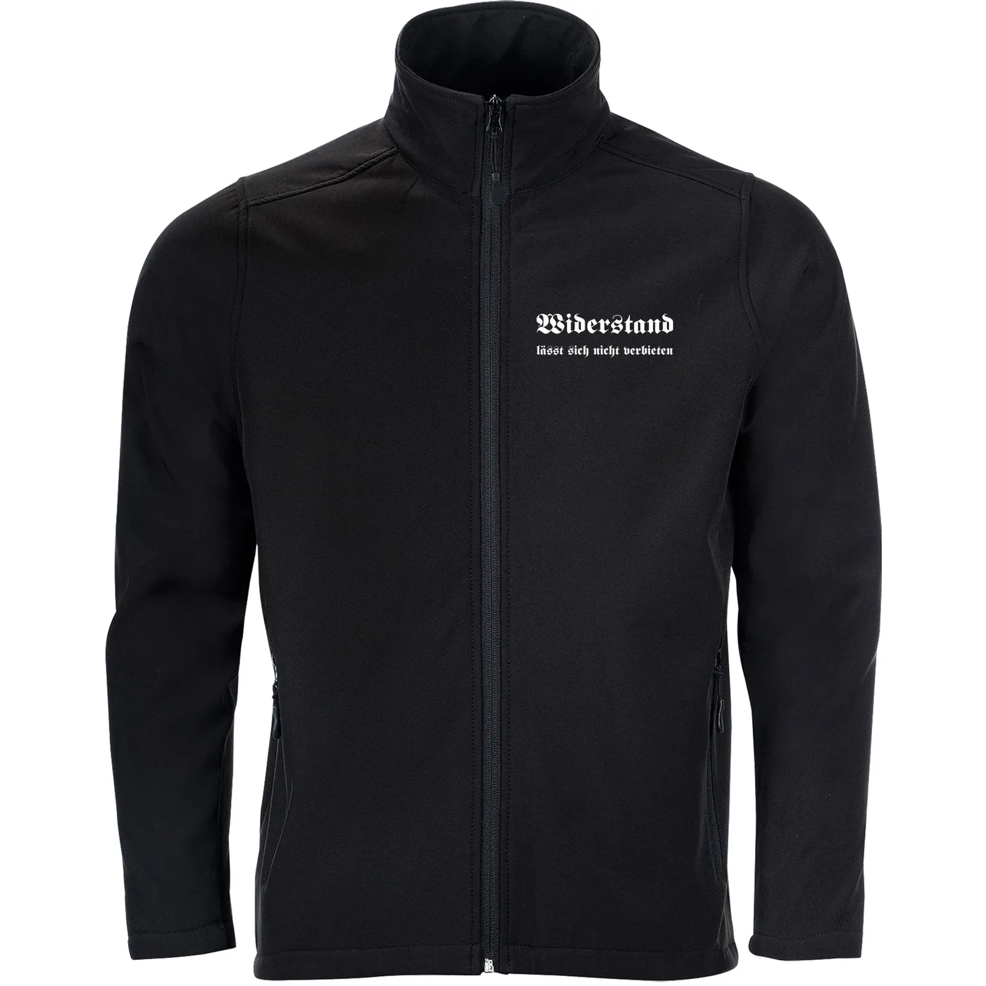 Bestickte Herren Softshelljacke "2-lagig" - Widerstand lässt sich nicht verbieten