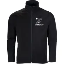 Bestickte Herren Softshelljacke "2-lagig" - Braun und lecker - gewählte Variante