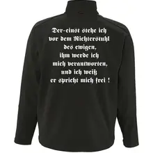 Bestickte Herren Softshelljacke "3-lagig" - Rudolf Hess Rückseite