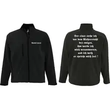 Bestickte Herren Softshelljacke "3-lagig" - Rudolf Hess Vorder- und Rückseite