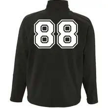 Bestickte Herren Softshelljacke "3-lagig" - 100% White Rückseite