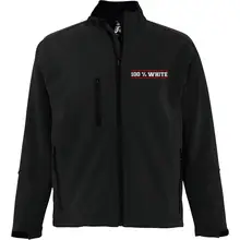 Bestickte Herren Softshelljacke "3-lagig" - 100% White - gewählte Variante