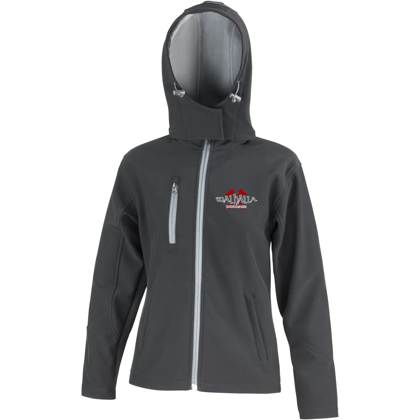 Bestickte Damen Softshell Kapuzenjacke - Walhalla, Nordmann