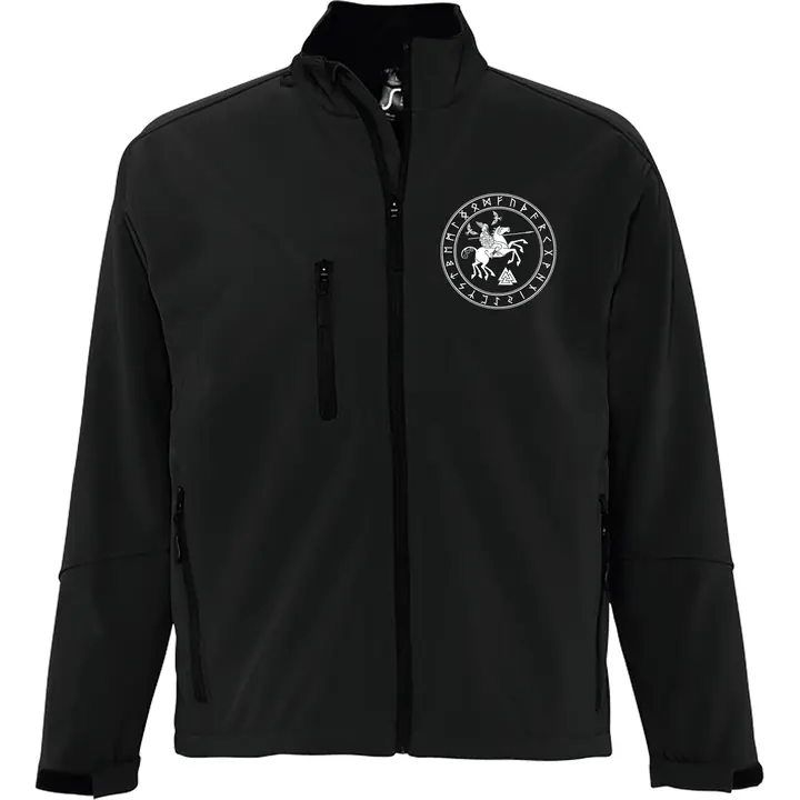 Bestickte Herren Softshelljacke "3-lagig" - Odin und Sleipnir