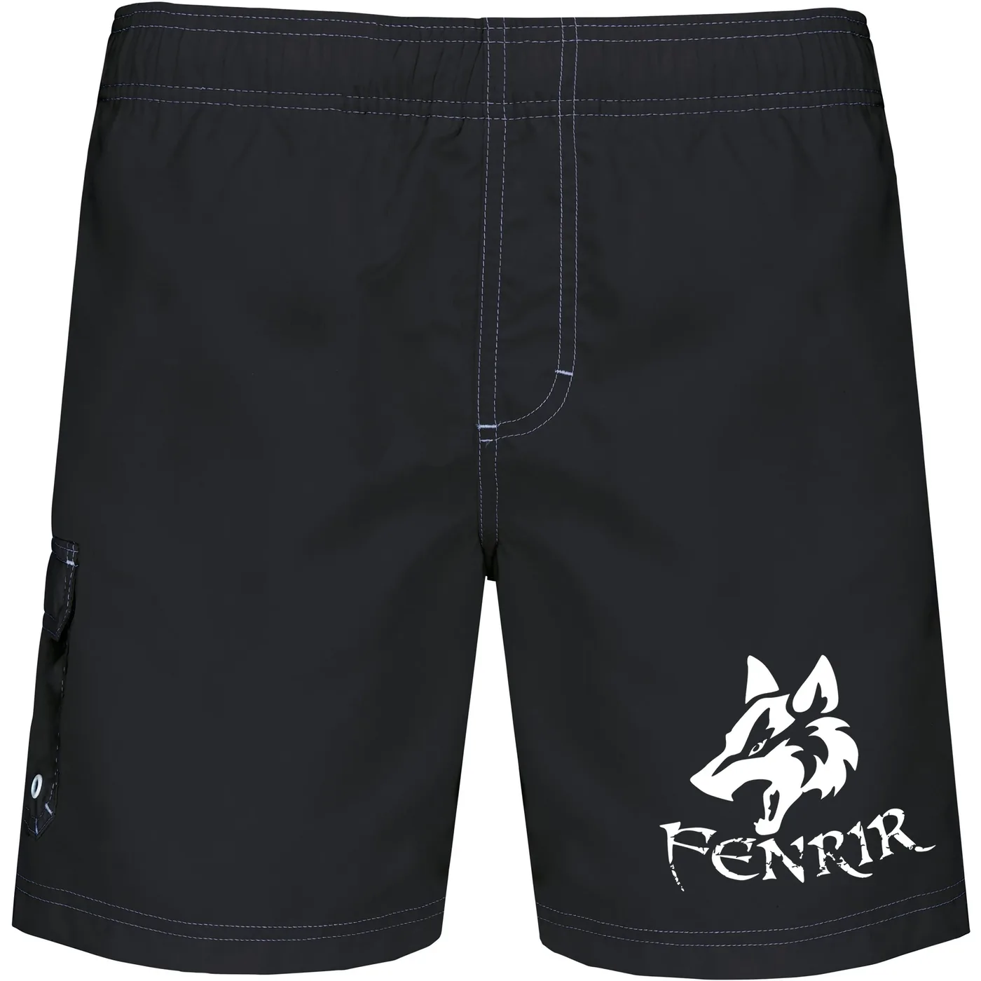 Bestickte Herren Badehose - Fenrir