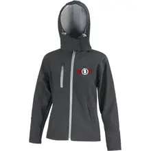 Bestickte Damen Softshell Kapuzenjacke - Good night left side Vorderseite