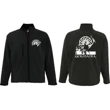 Bestickte Herren Softshelljacke "3-lagig" - Germania Vorder- und Rückseite