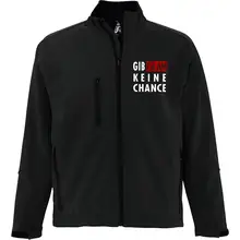 Bestickte Damen Softshelljacke "3-lagig" - Gib Islam keine Chance Vorderseite