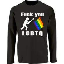 Herren Langarm Shirt - Fuck you, LGBTQ Vorderseite