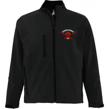 Bestickte Herren Softshelljacke "3-lagig" - Ostdeutschland, ACAB Vorderseite