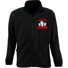 Bestickte Herren Standard Fleecejacke - Ich geh Spazieren Vorderseite